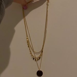 Layered gold necklace